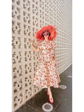Dream sister Jane Giverny Jacquard midi dress size XS